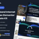 Warnet – Broadband Internet Services Elementor Template Kit