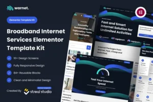 Mua Warnet - Broadband Internet Services Elementor Template Kit giá rẻ