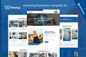 Mua Washup- Cleaning Services Elementor Template Kit giá rẻ