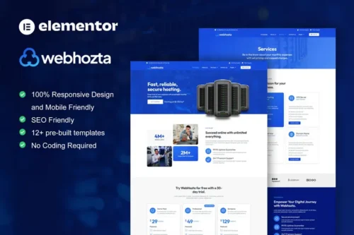 Mua WebHozta - Hosting Service Elementor Template Kit giá rẻ