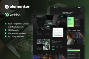 Mua Webiso - Dark Digital Agency Elementor Template Kit giá rẻ