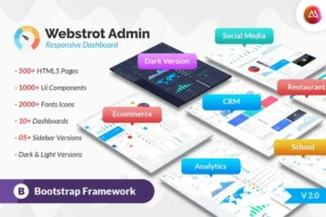 Mua Webstrot Admin Panel Bootstrap Dashboard Template giá rẻ