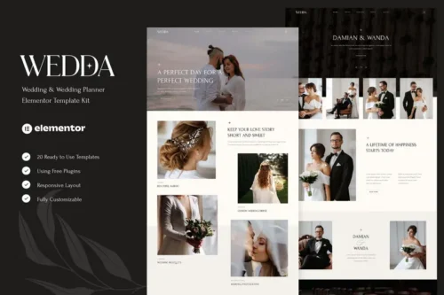 Mua Wedda - Wedding & Wedding Planner Elementor Template Kit giá rẻ