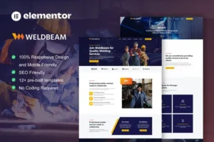 Mua WeldBeam - Welding Services & Industrial Elementor Template Kit giá rẻ