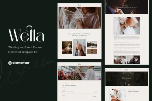 Mua Wella - Wedding & Event Planner Elementor Template Kit giá rẻ