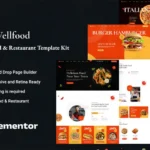 Wellfood – Fast Food & Restaurant Elementor Pro Template Kit