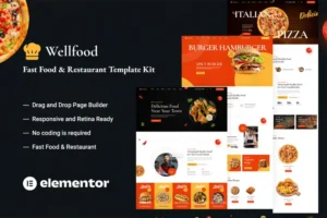 Mua Wellfood - Fast Food & Restaurant Elementor Pro Template Kit giá rẻ