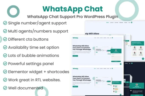 Mua WhatsApp Chat Support Pro WordPress Plugin giá rẻ