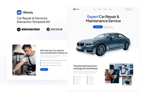 Mua Wheely - Car Repair & Auto Services Elementor Template Kit giá rẻ