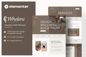 Mua Wholens - Alternative Health Elementor Template Kit giá rẻ