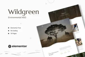 Mua Wildgreen - Environmental NGO Elementor Template Kit giá rẻ