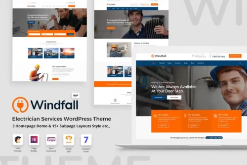 Mua Windfall - Electrician Services WordPress Theme giá rẻ