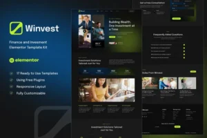 Mua Winvest - Finance & Investment Elementor Template Kit giá rẻ