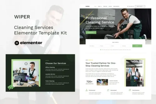 Mua Wiper - Cleaning Services Elementor Template Kit giá rẻ
