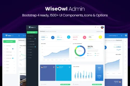 Mua WiseOwl - HTML Bootstrap Admin Template giá rẻ