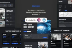 Mua WishWash -  Car Wash & Detailing Service Elementor Template Kit giá rẻ