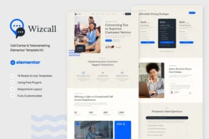 Mua Wizcall - Call Center & Telemarketing Elementor Template Kit giá rẻ