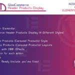 WooCommerce Header Products Display for Elementor
