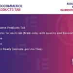 WooCommerce Products Tab for Elementor