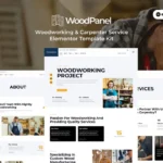 Woodpanel – Woodworking & Carpenter Service Elementor Pro Template Kit