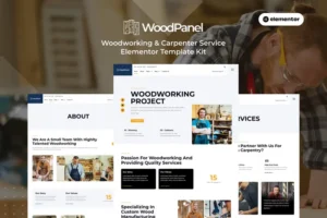 Mua Woodpanel - Woodworking & Carpenter Service Elementor Pro Template Kit giá rẻ
