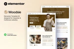 Mua Woodsie – Carpenter & Craftsman Elementor Template Kit giá rẻ