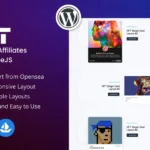 WordPress Live NFT Cards Affiliates with VueJS