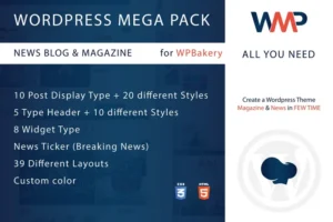 Mua Wordpress Mega Pack for WPBakery, News-Blog giá rẻ