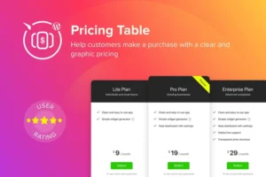 Mua WordPress Pricing Table Plugin giá rẻ