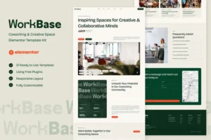 Mua WorkBase - Coworking & Creative Space Elementor Template Kit giá rẻ