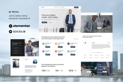 Mua Workly - Job Listing & Career Recruitment Elementor Template Kit giá rẻ