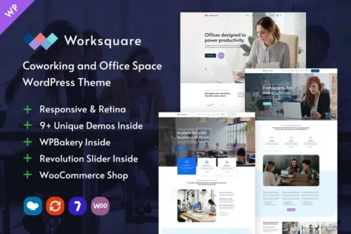 Mua Worksquare - Coworking and Office Space WordPress giá rẻ