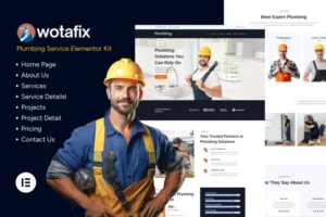 Mua Wotafix - Plumbing Service Elementor Template Kit giá rẻ