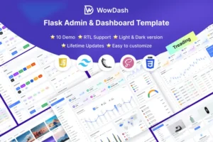 Mua WowDash Flask Admin Dashboard Tailwind Template giá rẻ