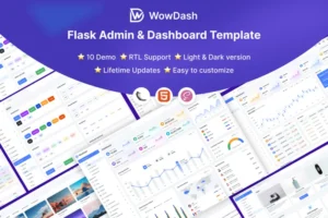 Mua WowDash – Flask - Admin Dashboard Template giá rẻ
