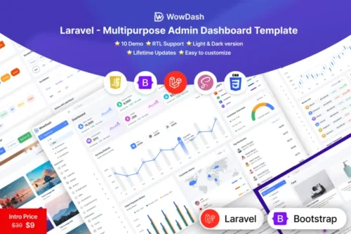Mua WowDash - Laravel - Admin Dashboard Template giá rẻ