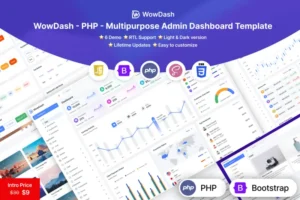 Mua WowDash - PHP - Multipurpose Admin Dashboard giá rẻ