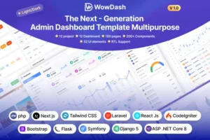Mua WowDash - Tailwind Bootstrap React Next Django giá rẻ