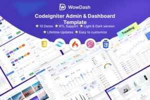 Mua WowDash Tailwind CodeIgnite Admin Dashboard giá rẻ