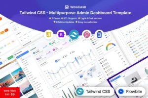 Mua WowDash – Tailwind CSS - Admin Dashboard Template giá rẻ