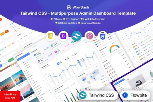 Mua WowDash – Tailwind CSS - Admin Dashboard Template giá rẻ