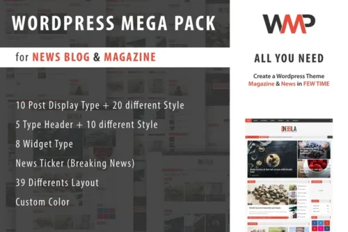 Mua WP Mega Pack for News, Blog and Magazine giá rẻ