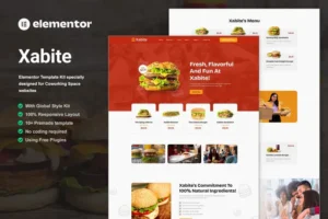 Mua Xabite - Burger Fast Food Elementor Template Kit giá rẻ