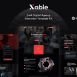 Xable – Dark Digital Agency Elementor Pro Template Kit
