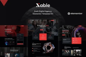 Mua Xable - Dark Digital Agency Elementor Pro Template Kit giá rẻ