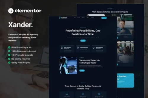 Mua Xander - Tech Company Elementor Template Kit giá rẻ