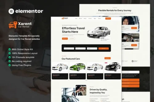 Mua Xarent - Car Rental Elementor Template Kit giá rẻ