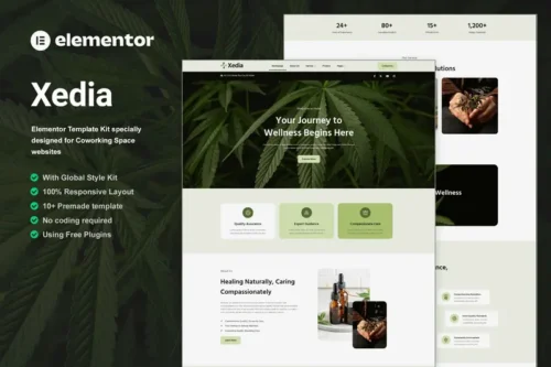 Mua Xedia - Medical Marijuana Elementor Template Kit giá rẻ