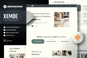 Mua Xemoe - Digital Creative Agency Elementor Template Kit giá rẻ