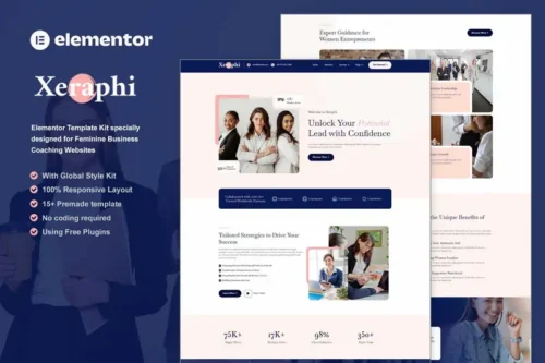 Mua Xeraphi - Feminine Business Coaching Elementor Template Kit giá rẻ
